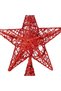 Christmas Pine Tree Top Ornament, Glittery, Red - 21X23 cm - 2