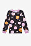 Cotton Girl's Pumpkin Multicolor Pajama Set - 2