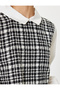 Crop Blouse Shirt Collar Tweed Detailed Slim Fit - 5