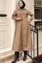 1315 Seasonal Hooded Trench Coat Beige - 4