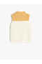 Plush Vest with Zipper Closure, Stand-Up Collar and Pocket Detail - 2