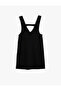 V-Neck Pocket Detail Viscose Blended Sling Dress - 2