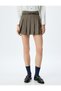 Belt Detailed Mini Pleated Shorts Skirt - 3