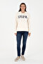 Women's Cream Hooded Sweatshirt 50298586-Vr071 - 4
