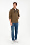 Men's Khaki Knitted Cardigan 50289028-Vr027 - 4