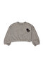 Baby Girl Beige Crop Sweatshirt
