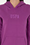 Women's Violet Basic Hooded Sweatshirt 50289536-Vr037 - 6