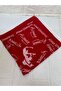 Unisex Red Ataturk Signed and Silhouetted Cotton Fabric Scarf - Bandana - April 23, October 29, May 19