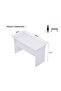 MP1 140x80 Writing Table Without Drawers - White - 4
