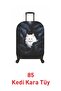 My Saraciye 85 Cat Black Feather Suitcase Cover, Suitcase Cover - Cat Black Feather 85 - 8