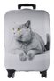 My Saraciye Suitcase Cover, Luggage Cover Large, Medium, Cabin Size Cover Set, My Gray Cat 77
