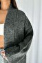 Shawl Collar Long Knitwear Cardigan - Anthracite - 4