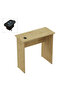 Modern MP1 Study Table, Executive Desk 80x40 with Black BS02 Desktop Socket