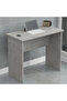 Modern MP1 Study Table, 80x40 with Black BS02 Desktop Socket Light Grey Chicago Concrete - 4