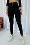Steel Knitted Leggings with Zippered Legs - Black - 5