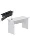 White MP1-WO-WHT-PM Writing Table with Power Module, Power Strip Desktop Socket Board