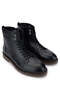 Men's Genuine Leather Black Leather Casual Boots - 2