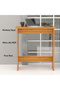 Study Desk with Foot Rest Support, Executive Desks Ideal for Home and Office - Light Walnut - 3