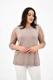 Women's Large Size Tulle Detailed Accessory Collar Blouse 1864-25 - 3
