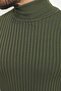 Striped Slim Fit Full Turtleneck Men's Sweater Khaki - 11418.22K - 2