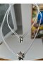 Women's Star 2-Piece Silver Color Necklace - 3
