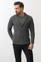 Checked Bag Pocket Slim Fit Men's Knitwear Jacket Anthracite - 11225.21K - 4