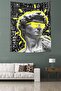 Humorous Intellectual Sculpture Head Stain Resistant Fabric Wall Cloth Wall Carpet Tapestry - 2