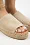 Galena 2 Women's Leather Genuine Leather Single Strip Beige Slippers - 3