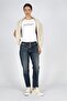 Normal Waist Normal Leg Crop Dark Blue Women's Denim Trousers 251 Lcf 121004 Funny Francesca