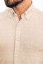 Striped Slim Fit Men's Shirt Beige - 37838.23K - 2