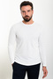 Plain Slim Fit Crew Neck Long Sleeve Men's T-Shirt Ecru - 36801.23K - 4