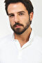 Plain Slim Fit Polo Neck Long Sleeve Men's T-Shirt Ecru - 36765.22K - 4