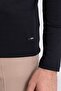 Plain Slim Fit Long Sleeve Crew Neck Men's T-Shirt Black - 36671.21K - 3