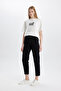 Paperbag High Waist Ankle Length Jean Trousers - 5
