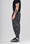 Jacquard Pattern Elastic Waist and Leg Pleated Baggy Shalwar - 2