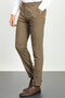 Patterned Super Slim Fit Wool Men's Trousers Khaki - 38106.22K