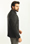 سترة رجالية من الصوف ذات ياقة أحادية وملاءمة نحيفة - أنثراسيت - 40277.22K - 6