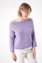 Women's Soft Textured Comfortable Fit Boat Neck Knitwear Sweater Lilac 25W3015 - 5