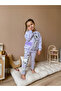 Milk Fabric Printed Detailed Three Thread Non-Raised Bottom and Top Set - 7