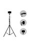 black Mobile phone live support photo tripod multi-functional video recording selfie landing tripod - 2