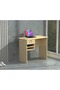 MP1-9045 Solama Office Desk with Paper Rack - Oak Brown - 3