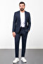 Plain Slim Fit Bag Pocket Mono Collar Drawstring Men's Suit - 3