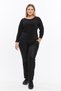 Leather Detailed Large Size Tracksuit Set