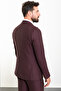 Straight Slim Fit Wide Collar Wool Classic Men's Suit Burgundy - 45252.23K - 5