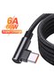 1m Black 6A 120W Type C USB Fast Charging Cable for Huawei Xiaomi 15 Redmi Honor OPPO Realme POCO 90 - 2