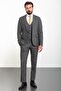 Plaid Slim Fit Jumpsuit Collar Men's Suit Black - 45291.23K - 3
