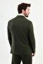 Striped Slim Fit Wide Collar Double Breasted Classic Men's Suit Khaki - 45348.24K - 5
