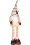 Christmas Ornament, Santa Claus Figure, with Telescopic Extending Legs, Cream-Brown - 21X15X83 cm - 2