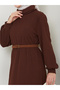 Women's Belted Turtleneck Dress - 3