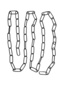 سلسلة ثريا معلقة باللون الأسود، سلسلة 3C (1 متر) - 3